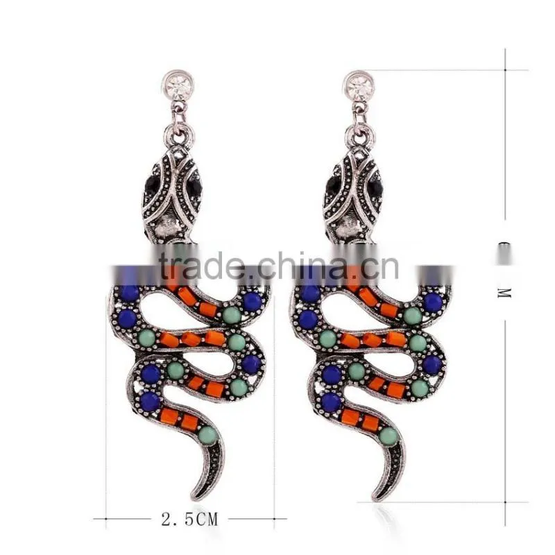 2016 best quantity funky snake beaded jewelry earrings for free sample