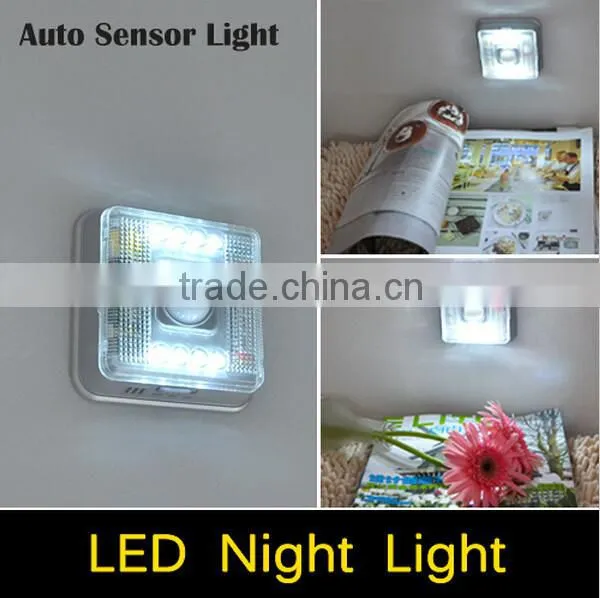 PIR Auto Sensor Motion Detector LED Night light Wireless Infrared 8 LEDs lamp Nightlight