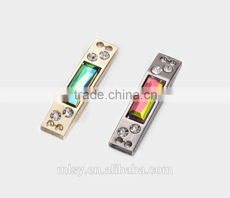 Crystal metal label designer metal labels for handbags labels for plastic bags