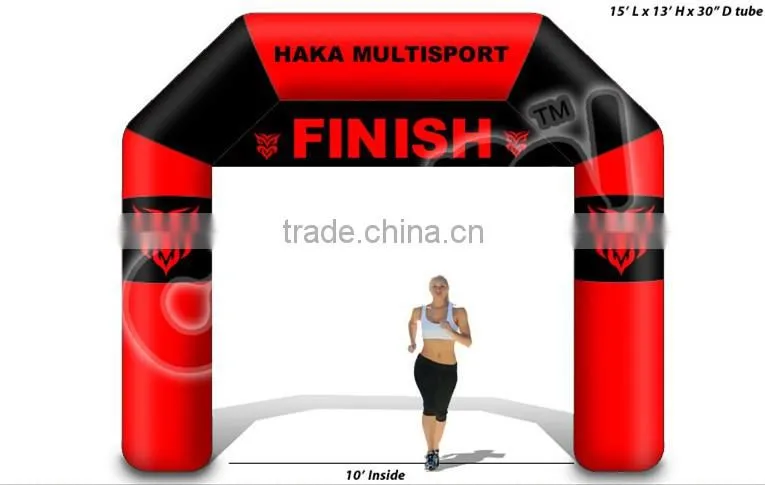 15ft Angle Arch Haka Multisports,2016 Inflatable Finish Arch Outdoor Arch Inflatable Advertising Inflatable Archway