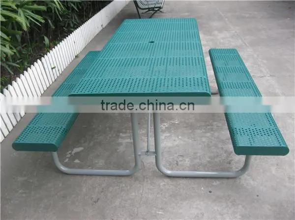 Outdoor table with umbrella hole outdoor pinic table