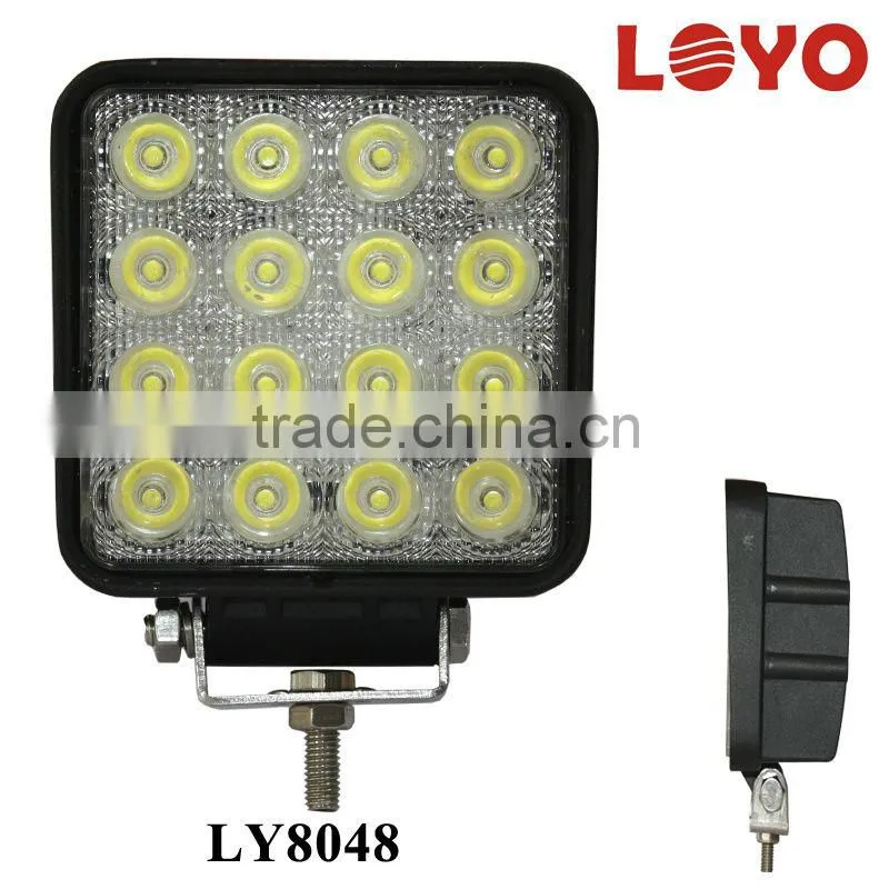 Super brightness Epistar Chips 48w led work light for Auto 4x4 for offroad 48W led driving work lamps