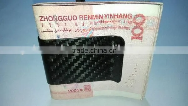 Personalized carbon fiber money clip