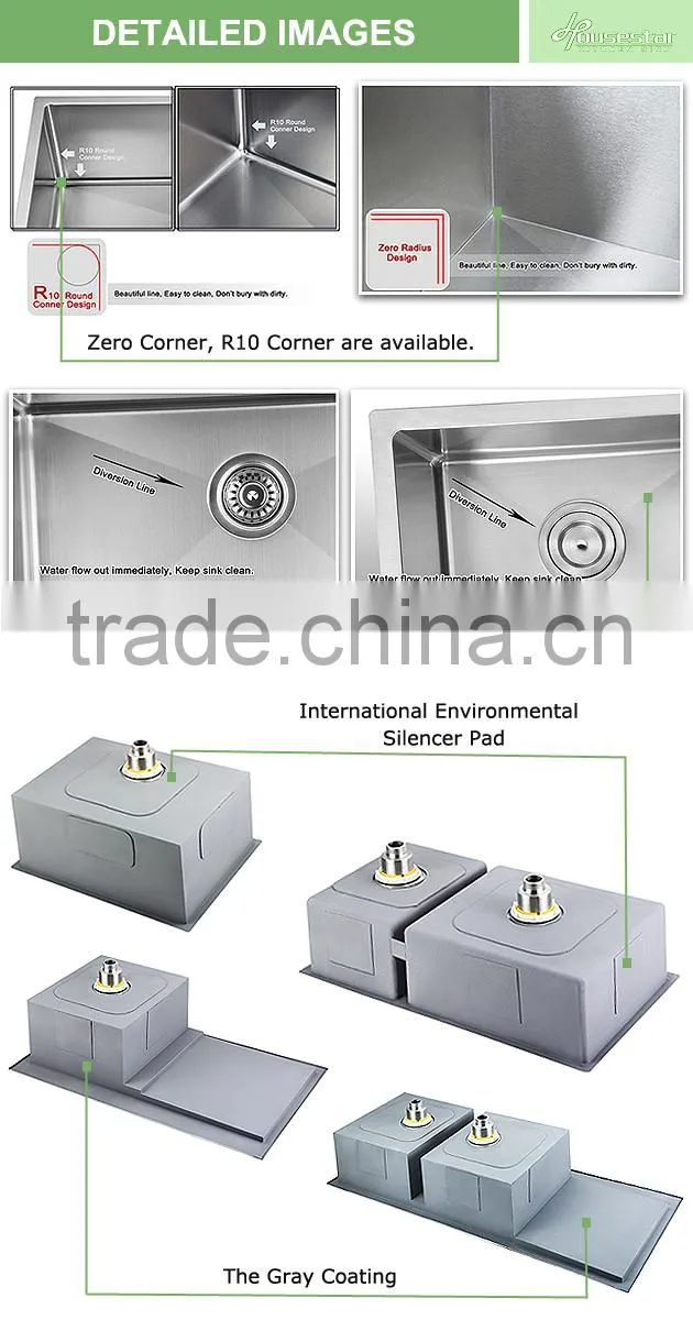 Housestar New Kitchen Designs American Sink Used Commercial Stainless Steel Sink Kitchen SInk For USA 2318Y