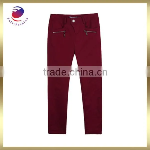 cotton pants wine sexy long pant for young lady