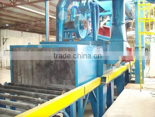 Roller conveyor steel profile shot blasting machines