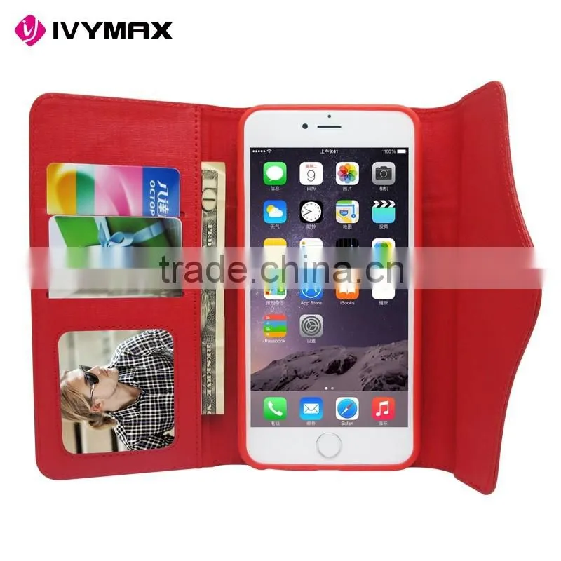 Zipper wallet case for iphone 6 cell phone accessories