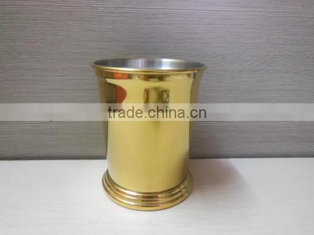 Stainless steel gold color mint julep cup, water mugs