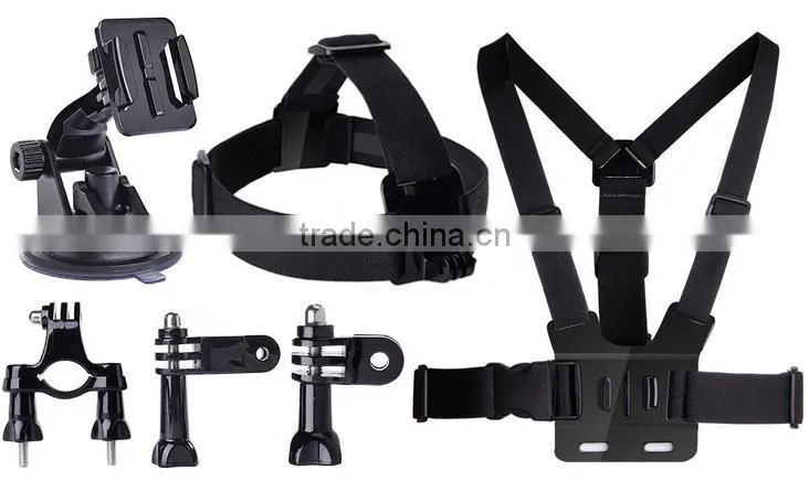 Go Pro Accessory Kit Ultimate Combo Kit 22 accessories selfie stick with 300 kits stock 2015 on promotion