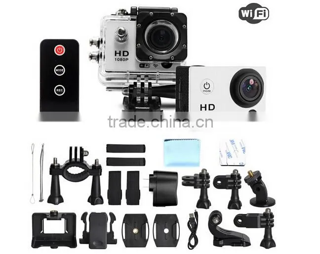 12 Mega Pixel Action Camera 1080p wifi full hd 170 wide degree 2.0 inch Sports DV