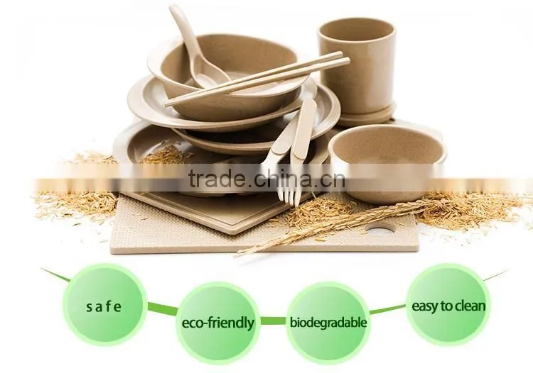 Rice Husk fiber bamboo color coding chopping board