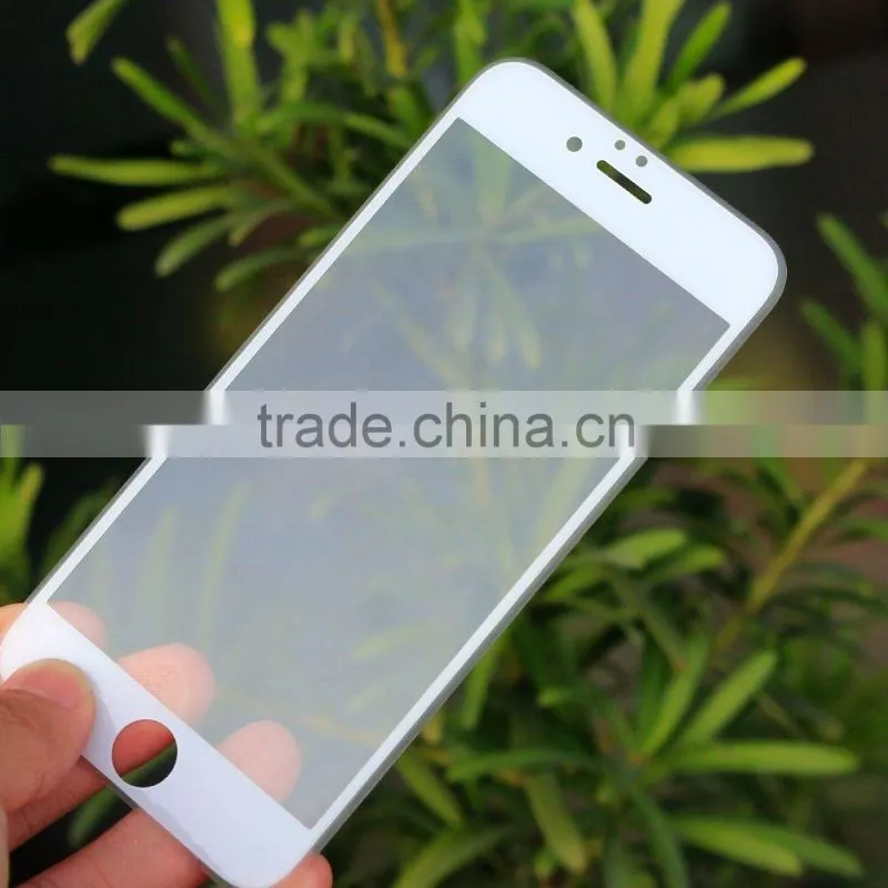 2016 latest design, 3D curved tempered glass screen protector, 3D silicone edge anti shock screen protector for iphone 6s
