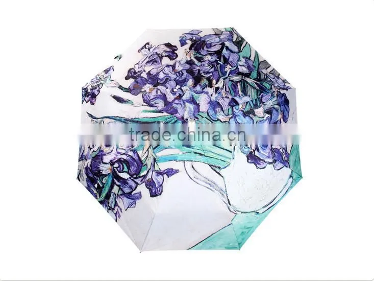 Creative Umbrella 2014 oil painting Hot Sale Promotion Folding Umbrella