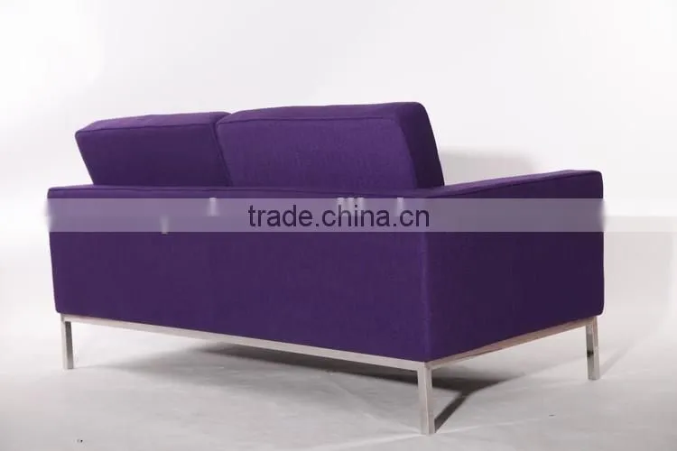 High quality premium wool fabric purple florence knoll sofa wholesale