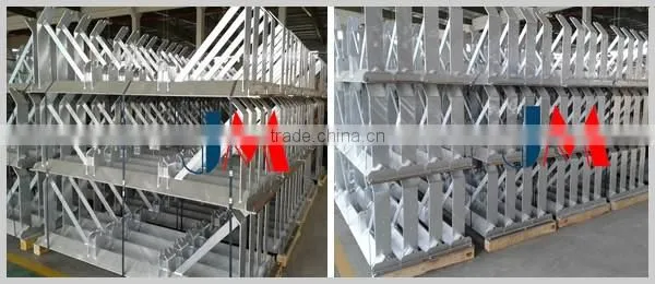Q235 steel conveyor belt roller frame for rock crushing JMS532