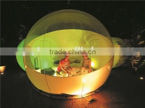 Romantic inflatable clear bubble tent with LED/Transparent lighting tent for advertising activities