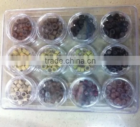 hair extension micro beads silicone micro ring hair extension tool hair crimp beads 5mm