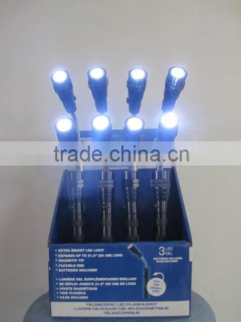 Magnet Clip Pick up tool Retractable LED Flashlight