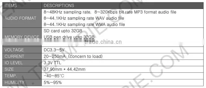 usb sd mp3 player module