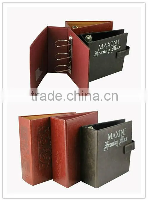 Leather and plastic 3 ring folder