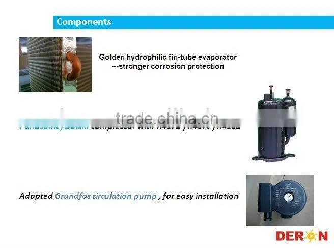 Small air source heat pump water heater with water tank