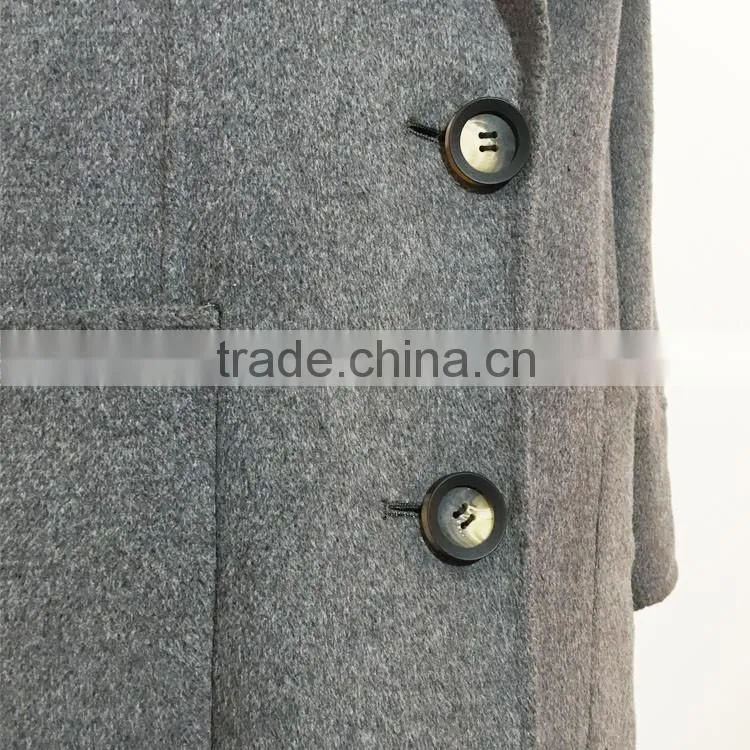 2016AW Ladies Women fashion long woolen coat two buckle