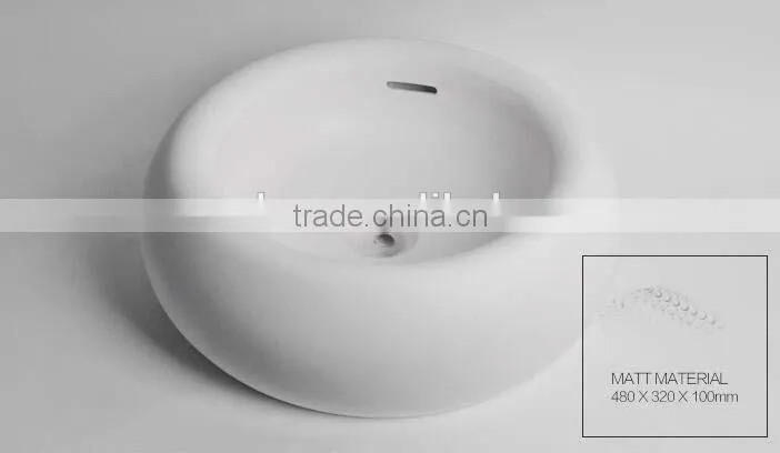 modern bathrooms wash basin for hotel , wall hung acrylic solid surface wash basin,Artificial Stone Washing Basin