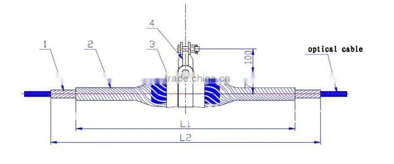 helical suspension clamp for cable line