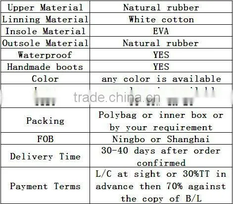 Professional Supplier High Heel Boots of Rubber Rain Boot