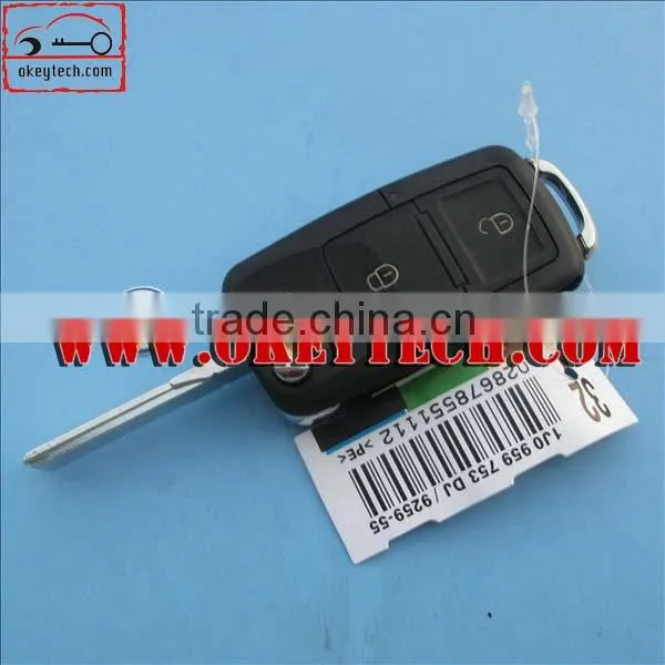 OkeyTech VW 2+1 button flip remote key blank for vw key cover vw key case for vw