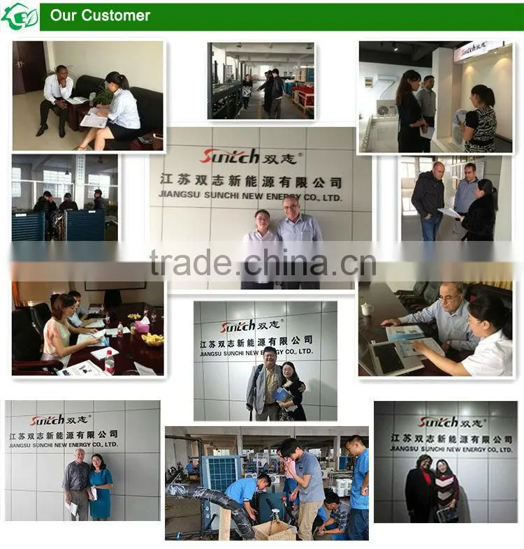 Ireland modo -25C cold winter heating 125sq meter house 10kw/220V glycol loop circle geo thermal ground heat pump with hot water
