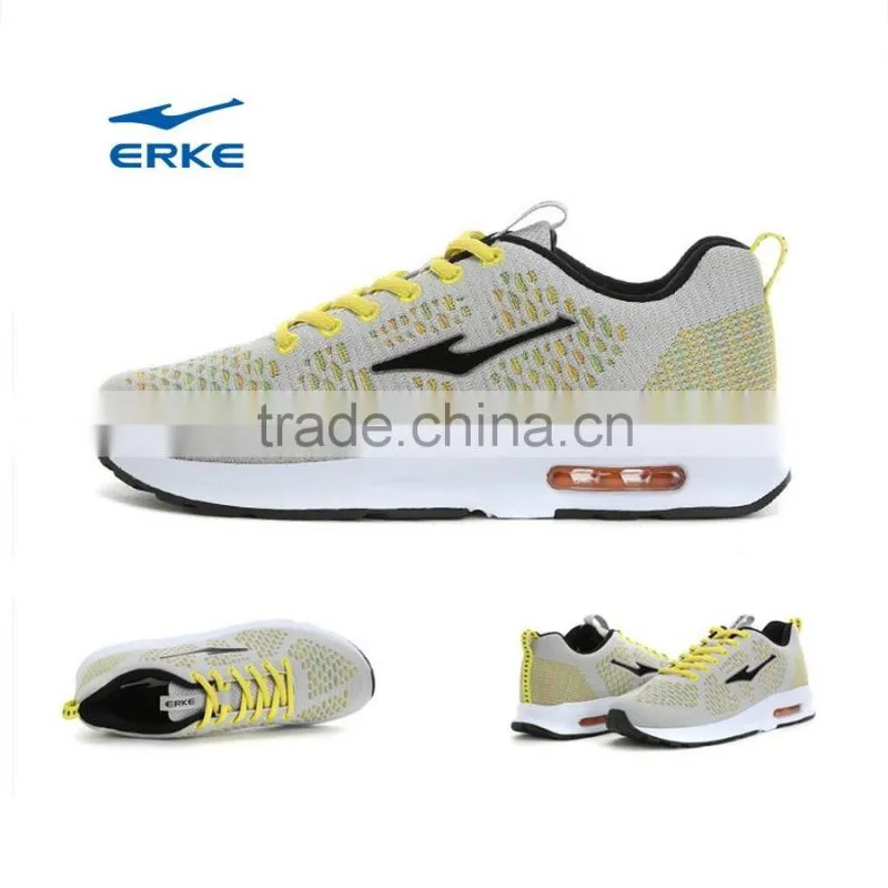ERKE wholesale breathable mesh half-length air cushion mens sports running shoes