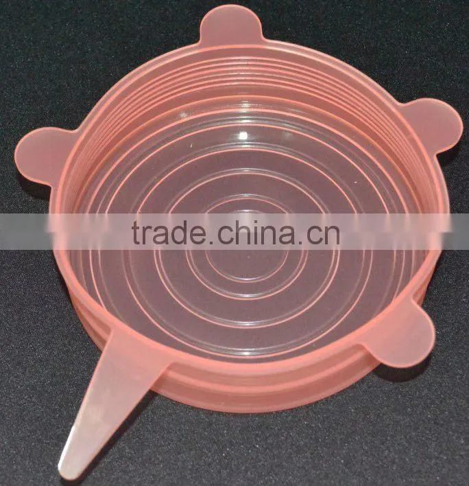 Multifunction for different size round utensial container siliicone sealing lids for keeping fresh and temperature