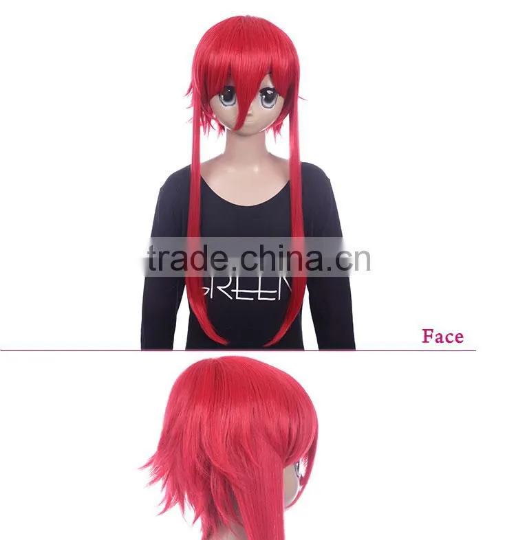 Special price and Good quality long red cosplay wigs
