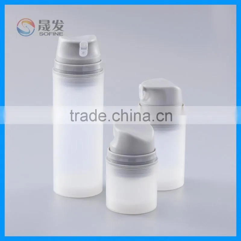 Plastic cosmetic airless bottle of silicone pump head