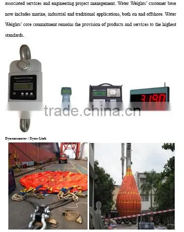 With high precision Heavy Duty Lift Offshore Crane Test Water Bags