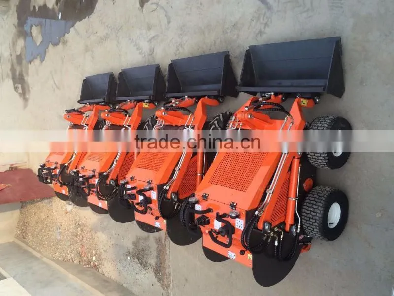 Mini skid steer loader BSL400 with different attachments for farm garden and construction