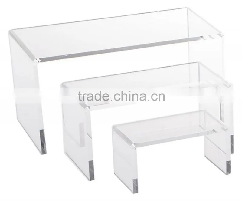Desktop computer display riser, U sape acrylic keyboard riser, wholesale clear acrylic riser