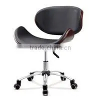 ROLLING ADJUSTABLE SWIVEL STOOL - BAR TABLE CHAIR W/WHEELS -MASSAGE/TATTOO- BLACK