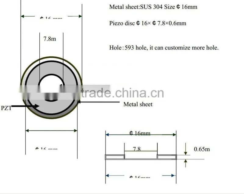 Atomizing ultrasonic humidifier parts