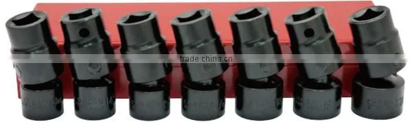SIS-4407 Metal Box 1/2" Impact Universal CR-VA Steel Socket Set