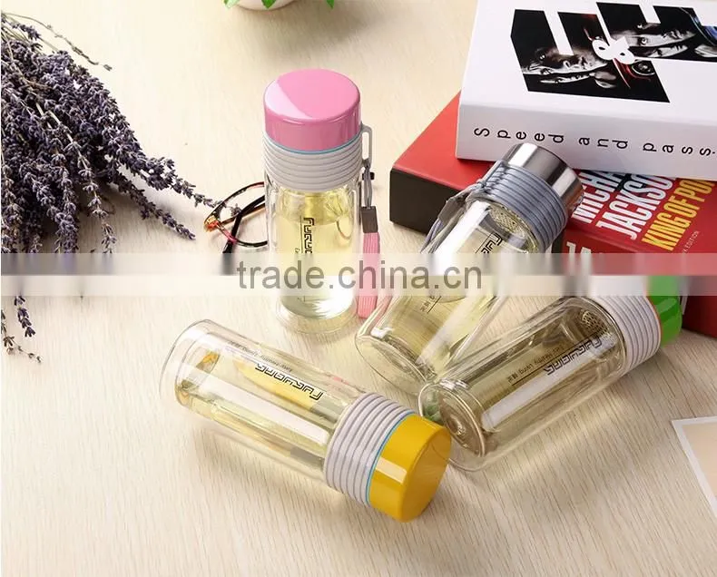 2015 Bpa Free Fancy Voss Water Glass Bottle Wholesale With Silicone Sleeves