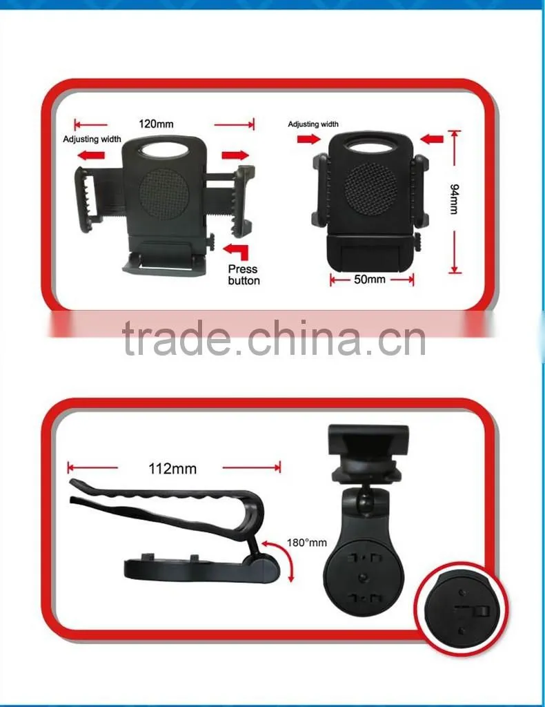 Latest mobile phone holder with sunlight shield car mount holder for phone PDA GPS