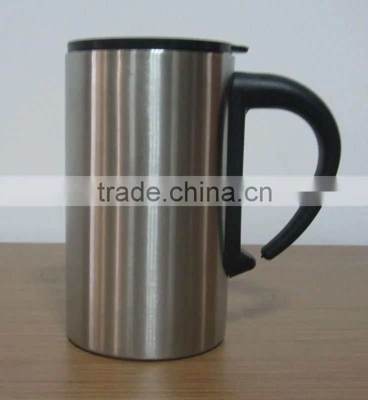 fresh style stainless steel coffee mug/cup/ tankard with handle