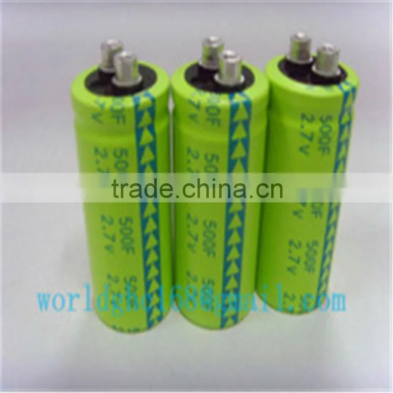 HOT !! large ultracapacitor 500f 2.7v supercapacitor cold starting using car