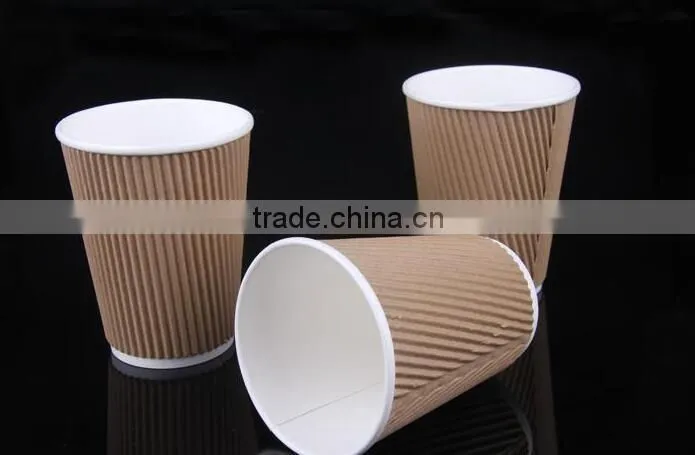 2016 new design with 12oz ripple wall paper coffee cups for hot drink from China