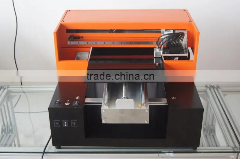 A3 size digital led uv flatbed printer DX5 print head uv flatbed printer with best price printing direclty no need primer