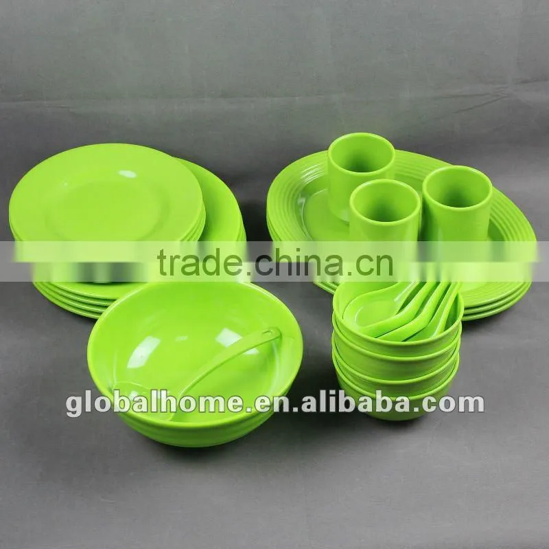 Green Melamine Dinner Set