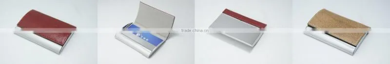 Credit card protector leather card holder blocking RFID function