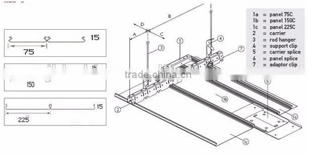 Fully Automatic aluminum linear ceiling panel C strip closed ceiling forming machine